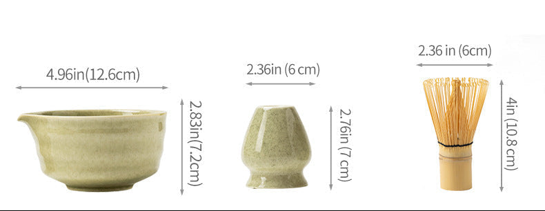 ZenBrew Japanese Matcha Tea Set: Bowl, Whisk & Essentials