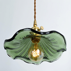 Elegant Flower Glass LED Pendant Light for Room Illumination