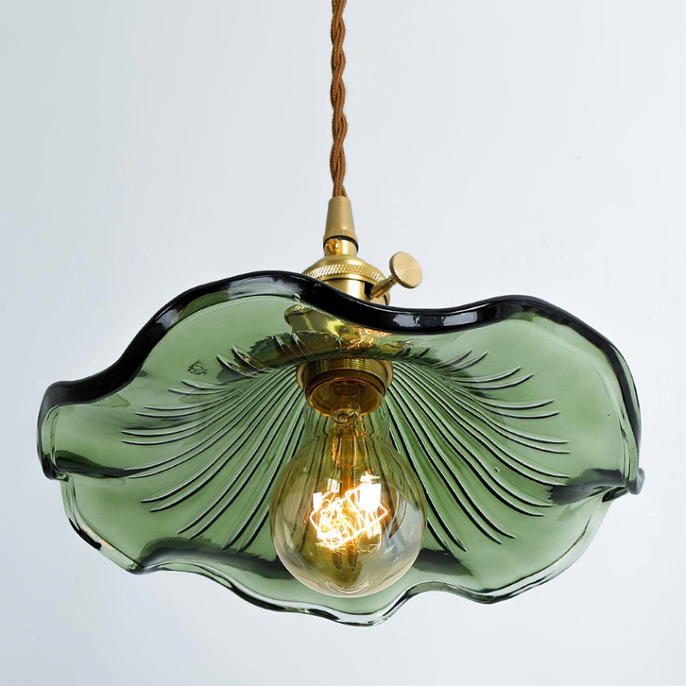 Elegant Flower Glass LED Pendant Light for Room Illumination