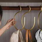 S-Shaped Clothes Hangers Space-Saving Matte Metal Set of 5