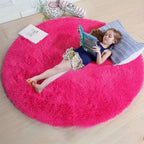 Round Fluffy Rug Ultra-Soft Polyester Non-Slip & Machine Washable