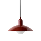 Ceiling Light Fixture with Curved Metal Shade - Hanging Design