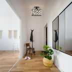 Elegant Semi Flush Mount Ceiling Light with Modern Crystal Design