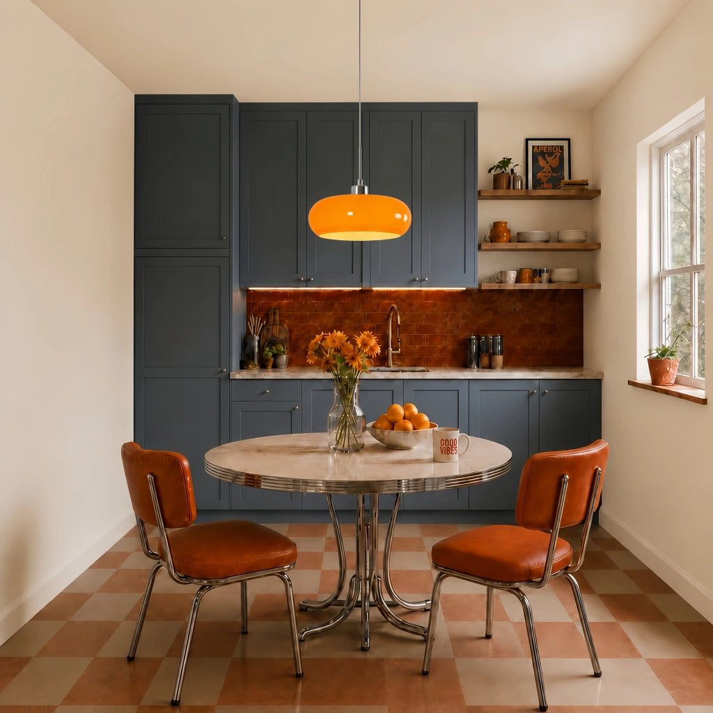 Geometric Transparent Glass Pendant Light (E27 Compatible)