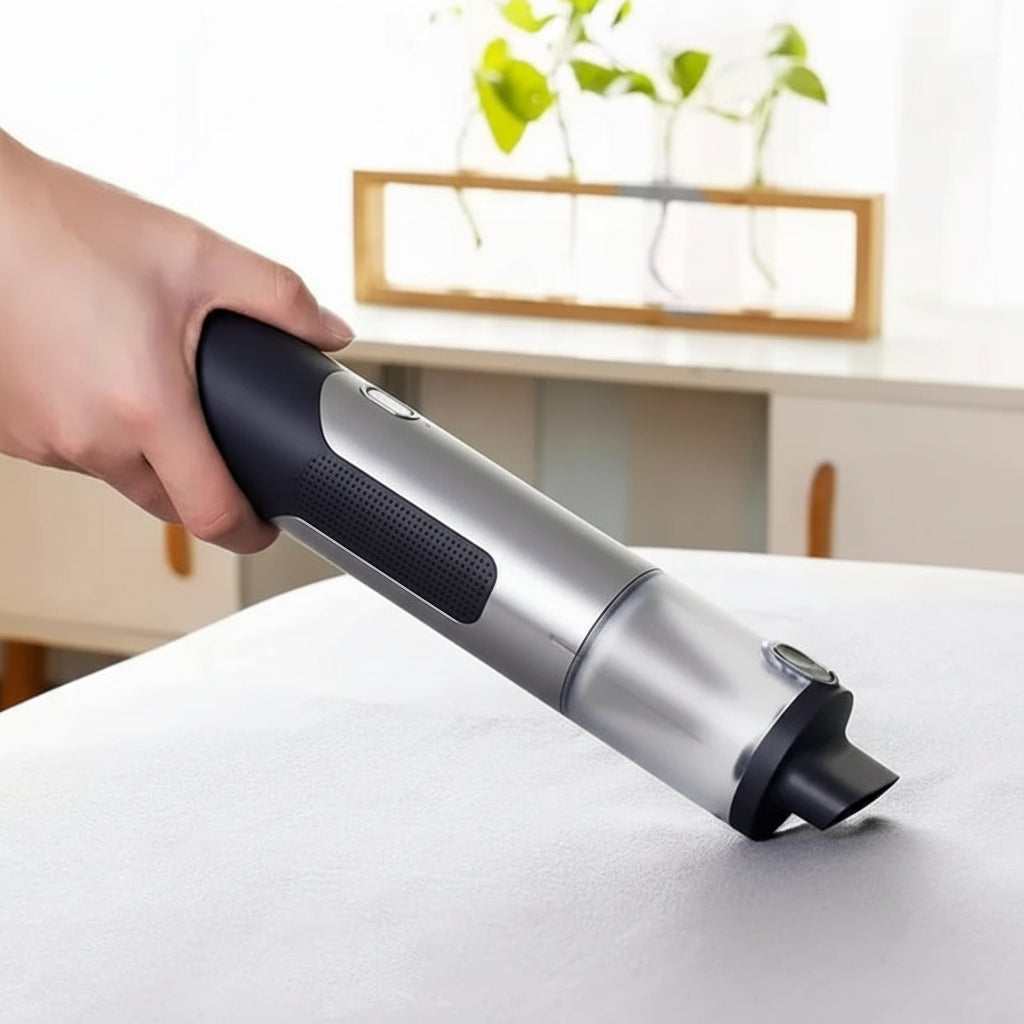 Compact Cordless Handheld Vacuum for Car Interior Cleaning