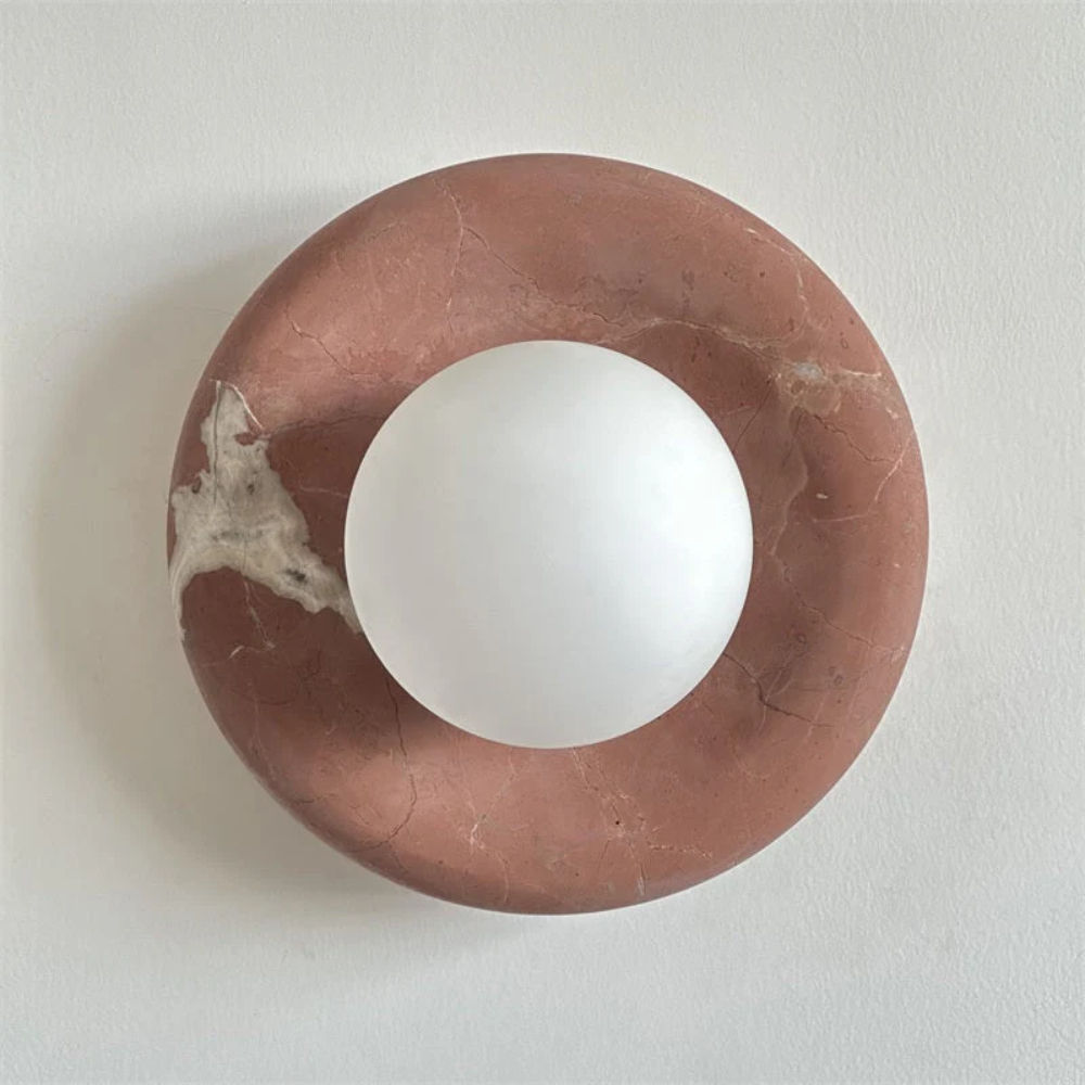 Elegant Indoor LED Wall Light Fixture - Modern Marble Sconce