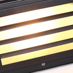 Black Square Solar Wall Light for Outdoor Fence Installation