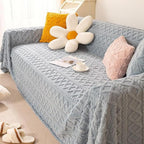 Couch Cover with Waffle Texture - Warm Sherpa Comfort