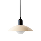 Ceiling Light Fixture with Curved Metal Shade - Hanging Design