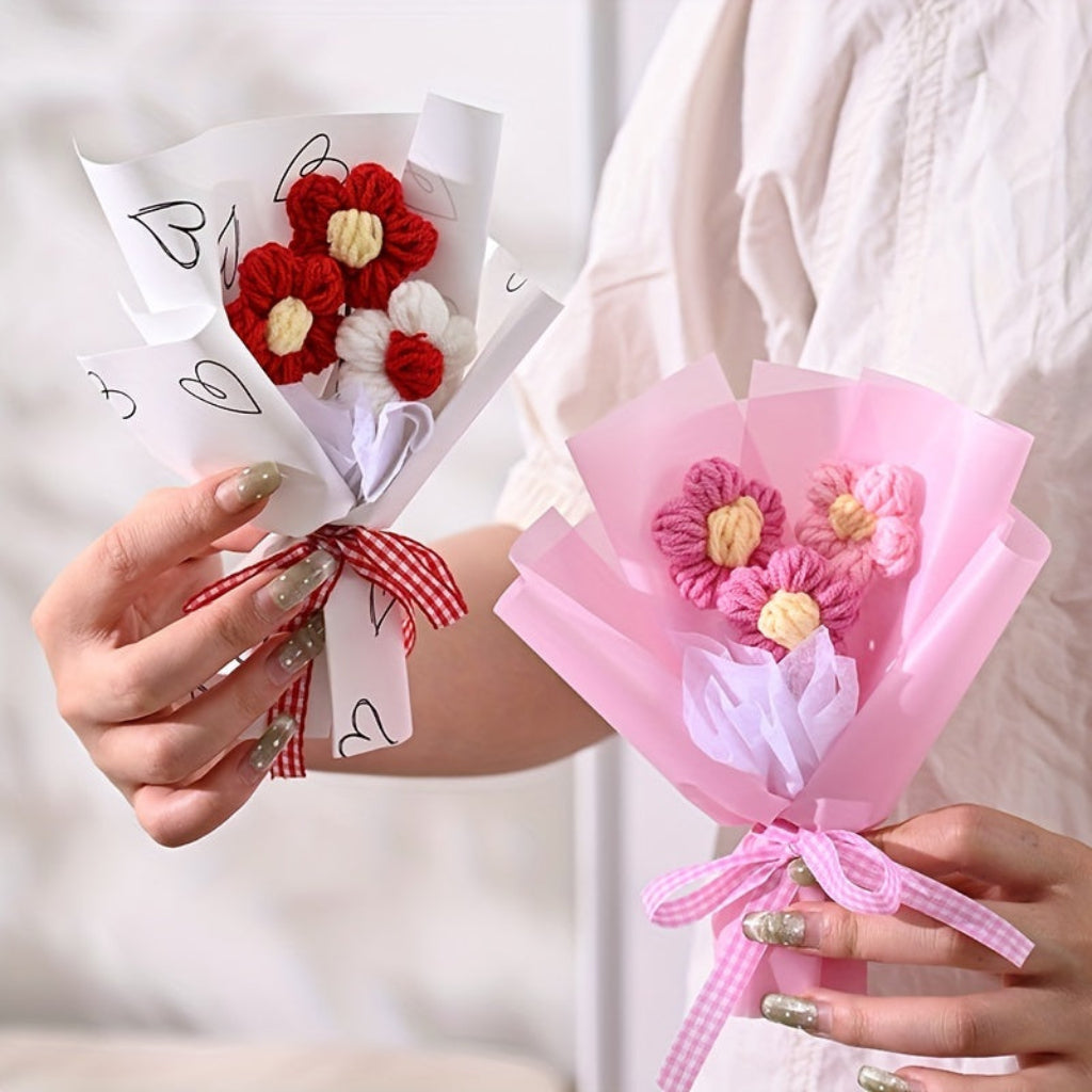 Mini Wrapped Floral Arrangement for Mother's Day Gift – Handmade Decor