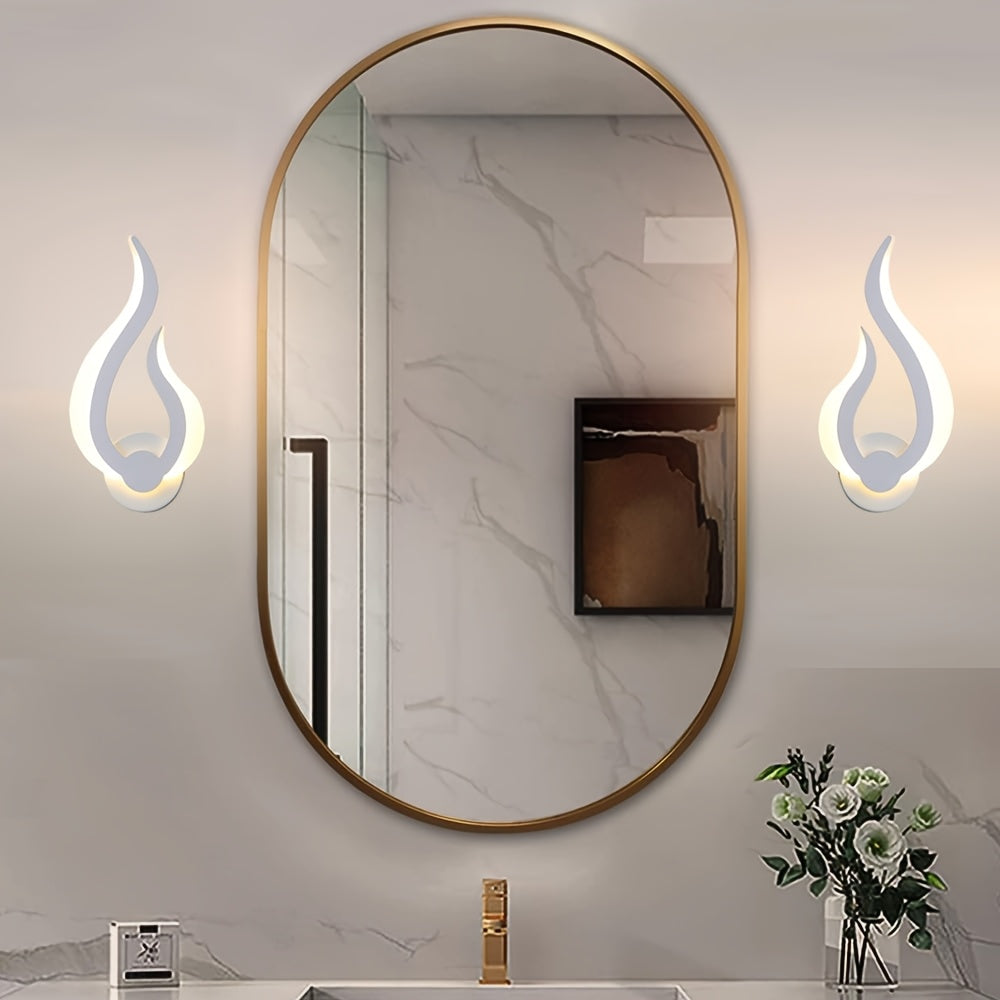 10W Warm White Wall Sconce with Modern Flame LED Design