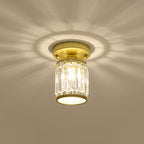 Modern Semi-Flush Ceiling Light with Crystal Accent for Foyer
