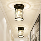 Modern Semi-Flush Ceiling Light with Crystal Accent for Foyer