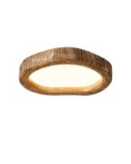 Wood-Look Flush Mount Ceiling Light