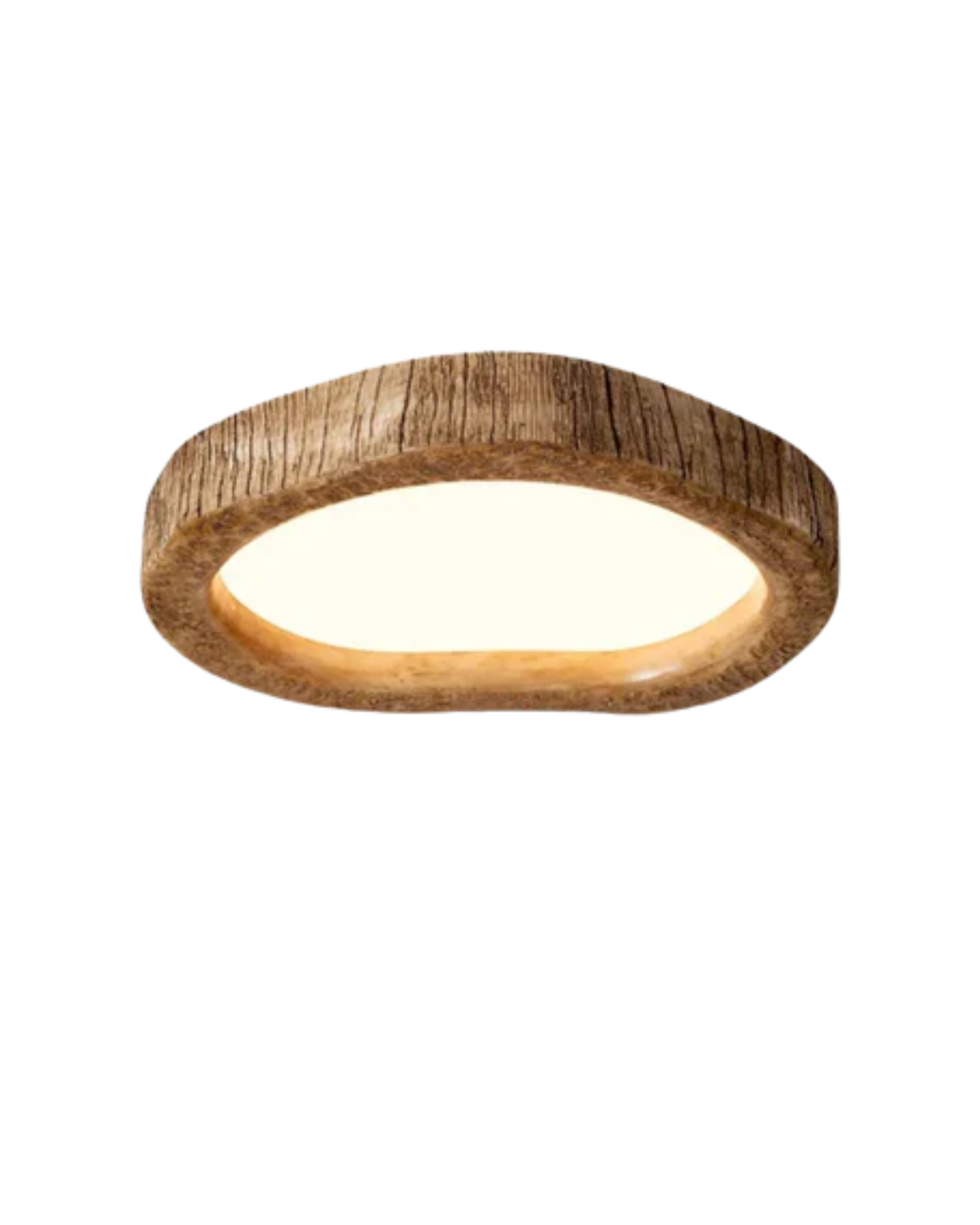 Wood-Look Flush Mount Ceiling Light