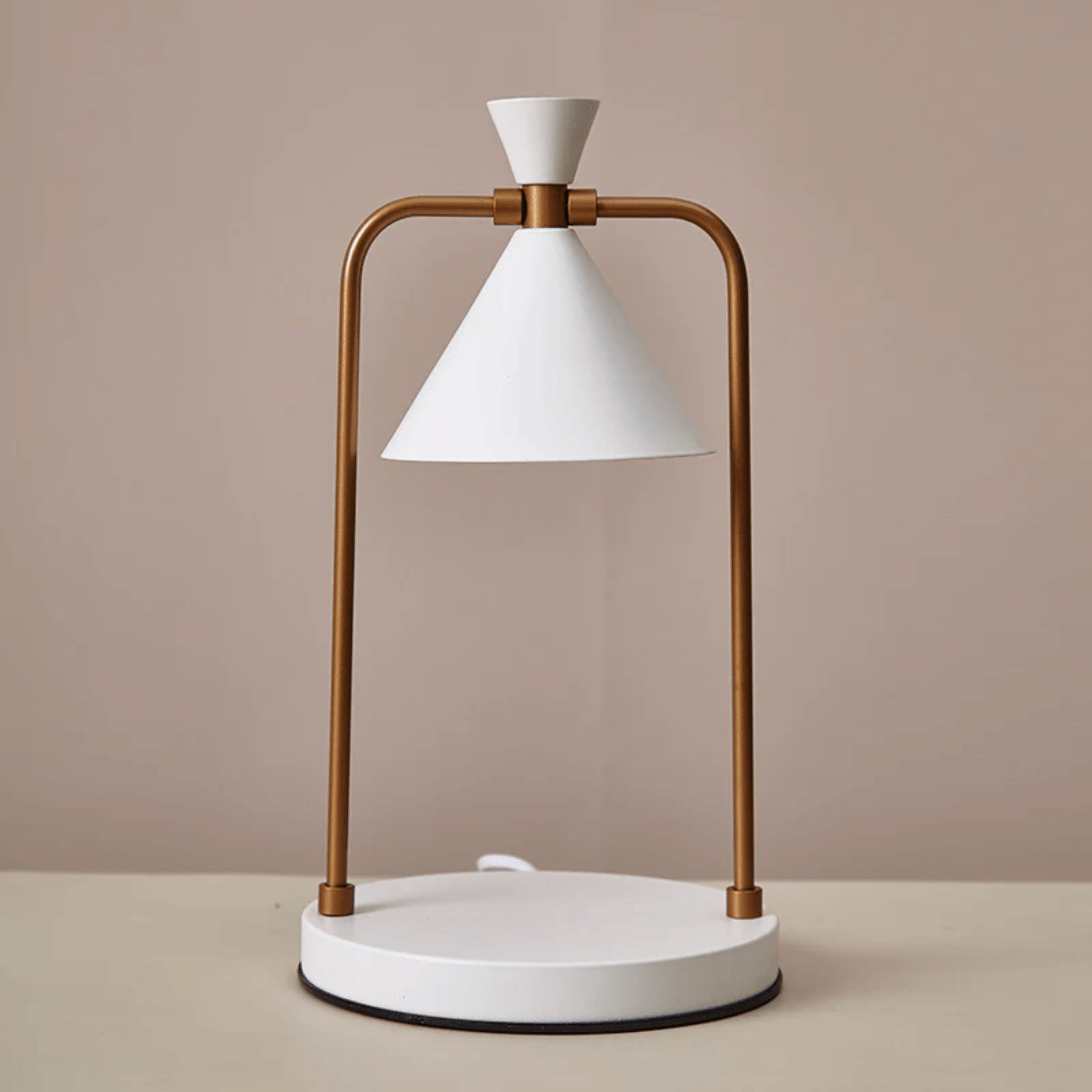 Cone Shade Metal Frame Electric Candle Warmer Lamp