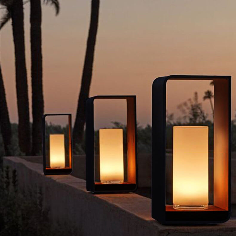 Waterproof Solar LED Outdoor Light – Modern Square Design