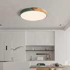 Modern Wooden LED Ceiling Fixture | Nordic Style Lighting