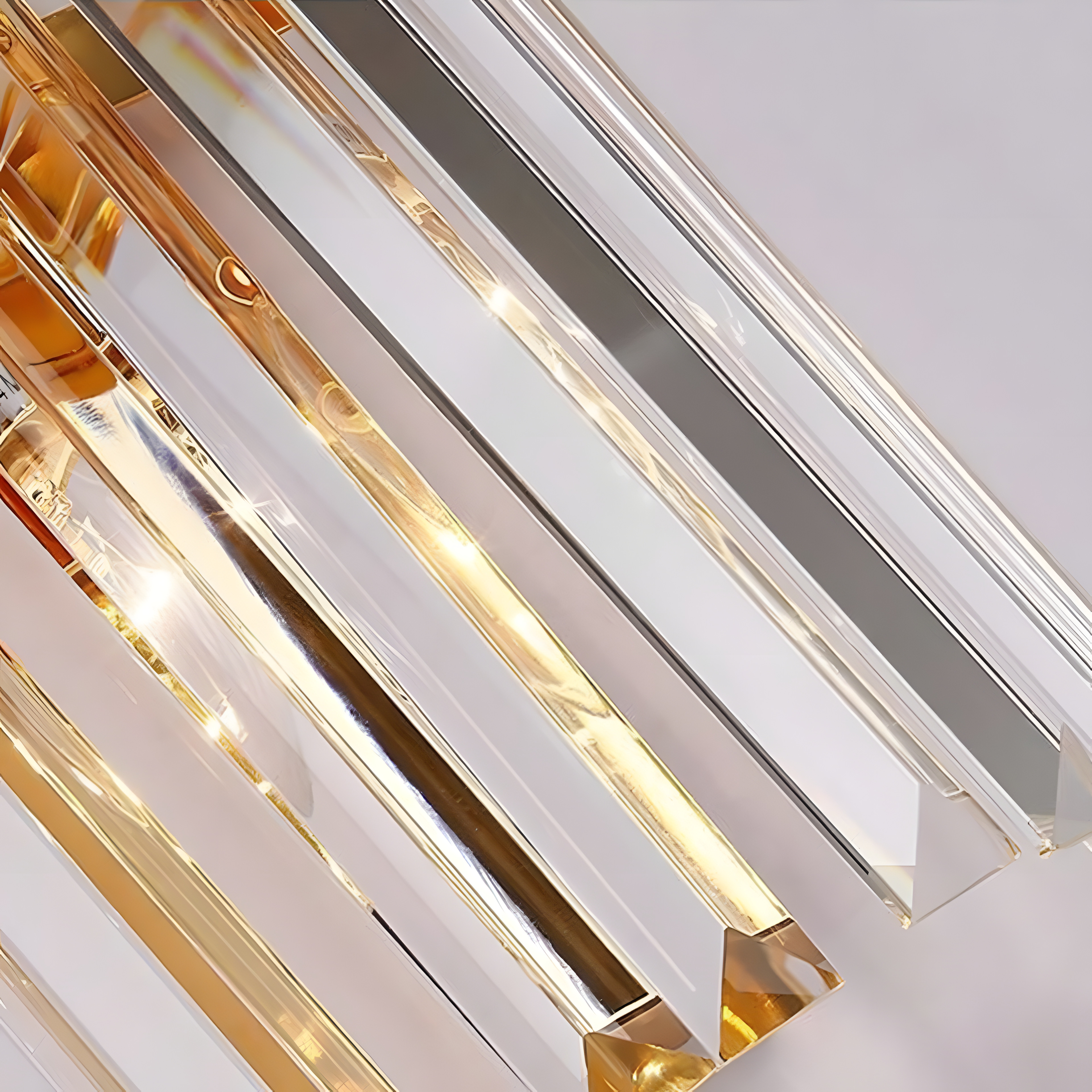 Contemporary Stainless Steel Sconce - Crystal Wall Lighting Fixture