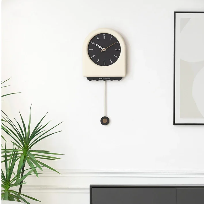 EleganceWave Artisanal Pendulum Wall Clock - Stylish Home Accent