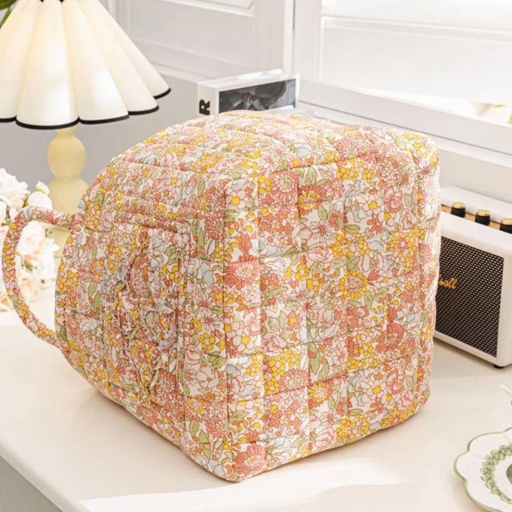 Retro Floral Pattern Storage Basket for Organizing