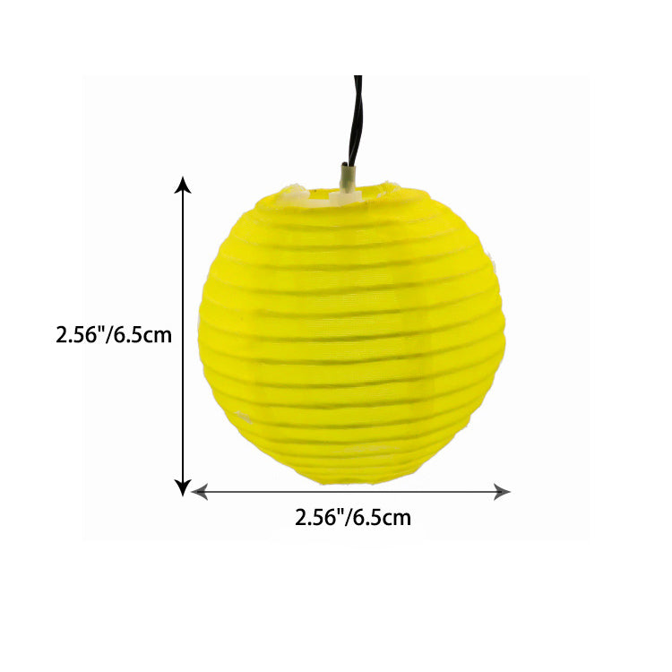Multicolor Round Lantern Shades Solar String Lights