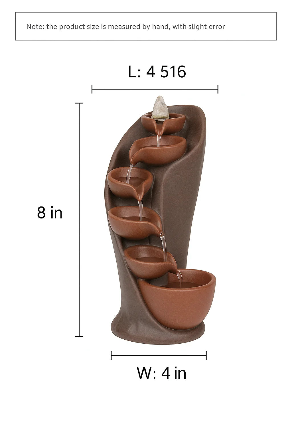 Incense Waterfall Handcrafted Ceramic Torch Design