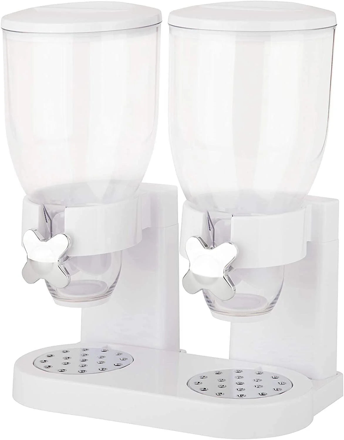 Cereal Dispenser Dual Canister Portion-Control Acrylic