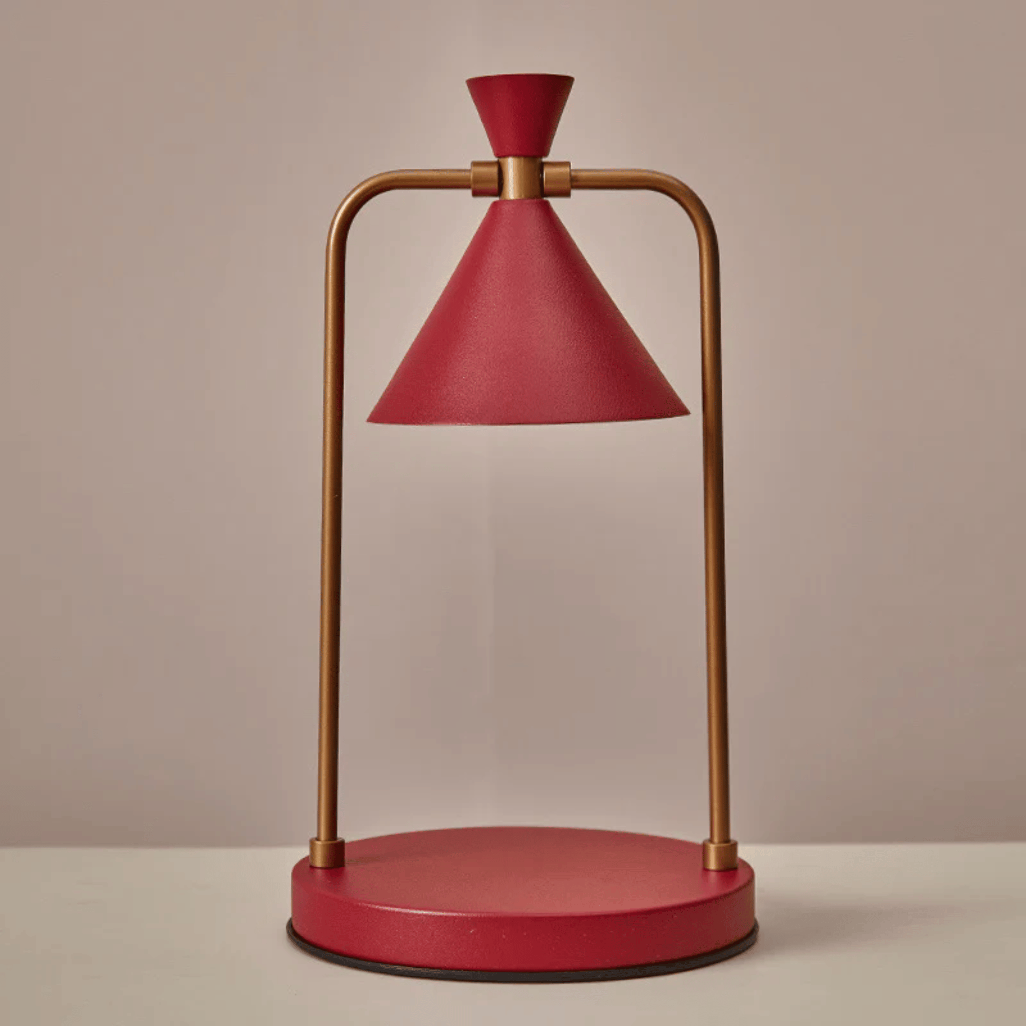 Cone Shade Metal Frame Electric Candle Warmer Lamp