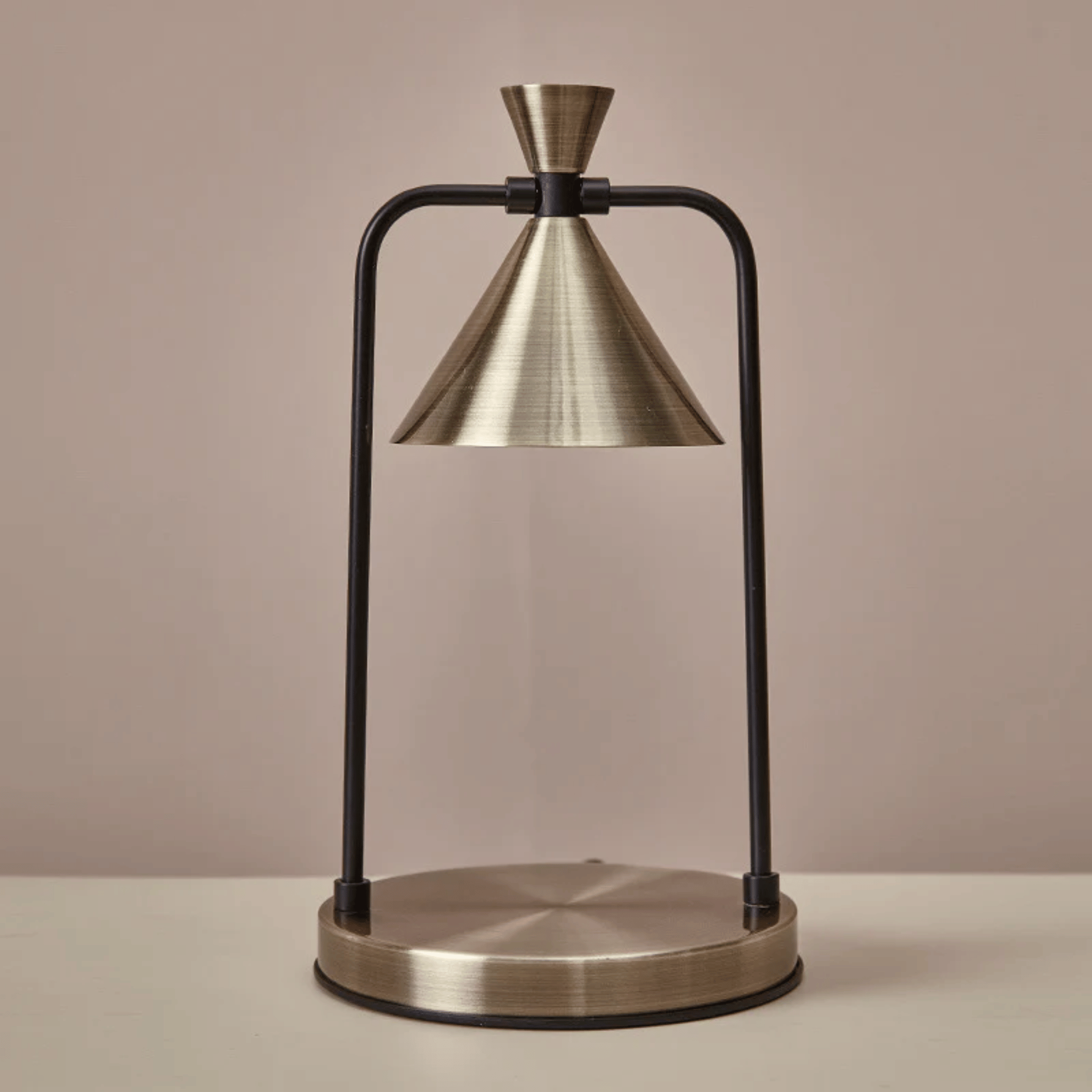 Cone Shade Metal Frame Electric Candle Warmer Lamp