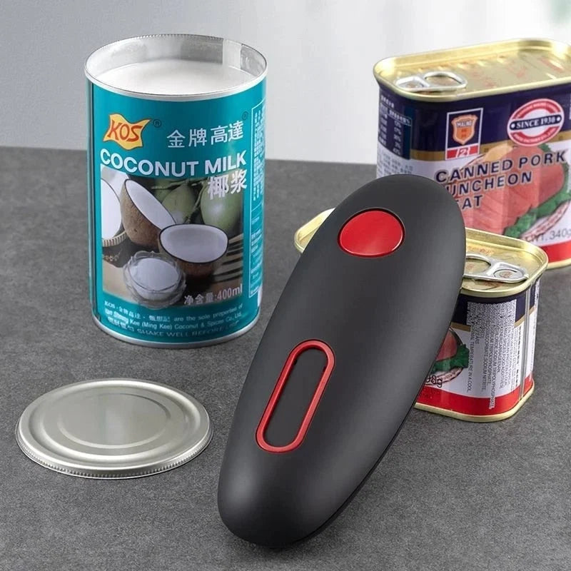 Can Opener One-Touch Smooth-Cut Battery-Powered