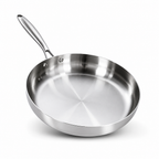 Three-Layer 316 Stainless Steel Frying Pan (Induction & Oven Compatible)