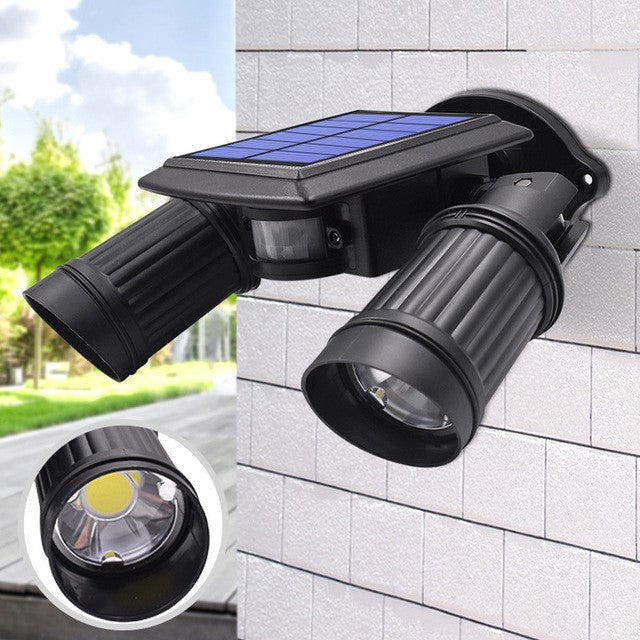Outdoor Dual Head Motion Sensor Solar LED Security Light