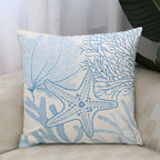 Embroidered Cushion Cover with Ocean Design