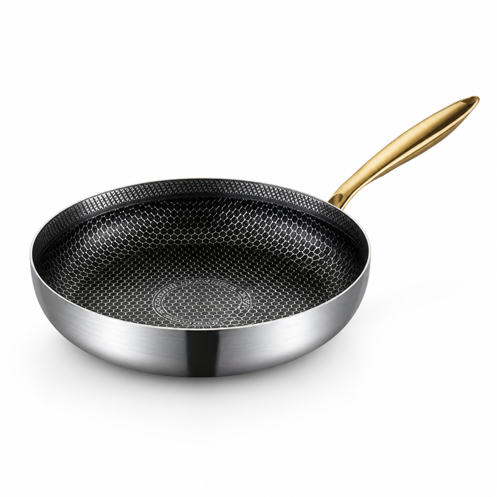 Honeycomb Nonstick 316 Stainless Steel Frying Pan (Induction Compatible)