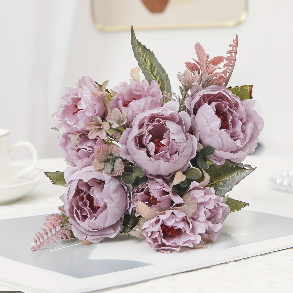 Artificial Peony Floral Arrangement for Mother's Day Home Decor