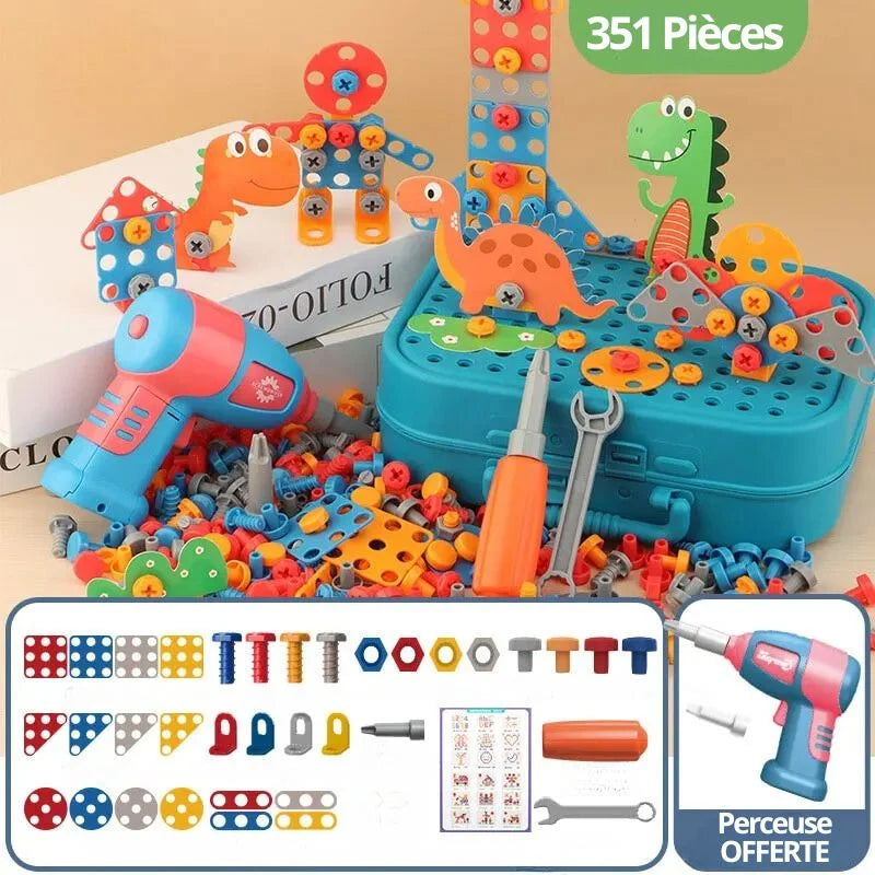 Construction Set Portable Carry Case & Working Drill