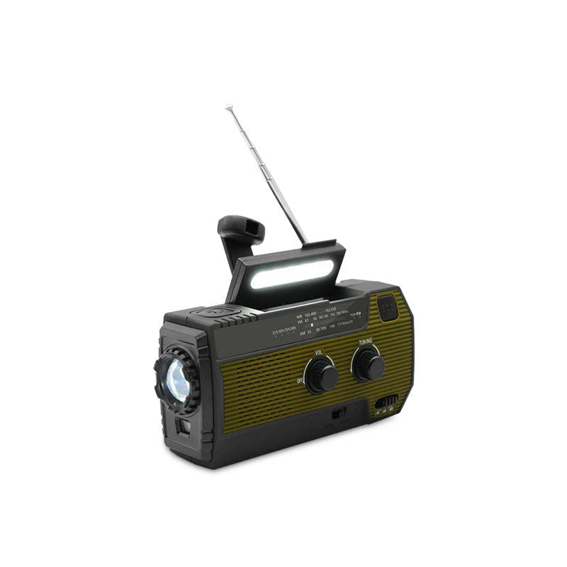 Emergency Radio Solar Hand-Crank 4000mAh Powerbank