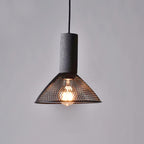 Concrete-Look Ceiling-Mount Pendant Light