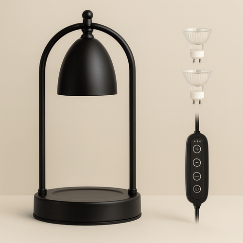 Candle Warmer Lamp for Tabletop with Black Metal Arch Design