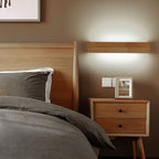 Minimalist LED Wall Light – Contemporary Wooden Fixture for Bedroom & Living Room