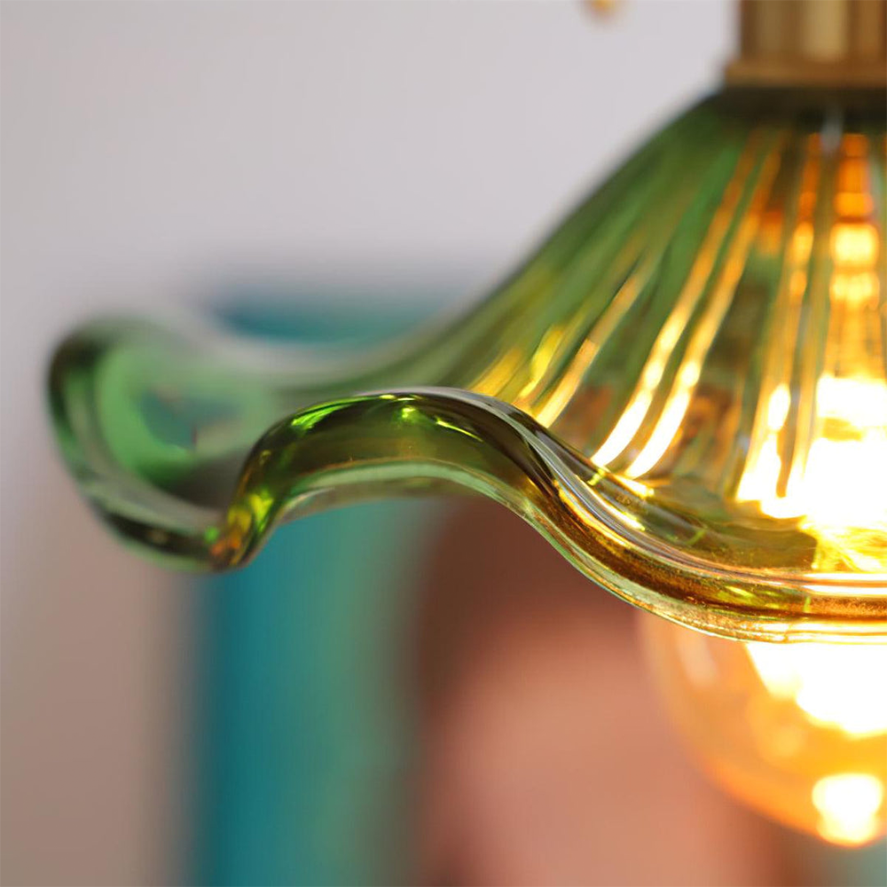 Elegant Flower Glass LED Pendant Light for Room Illumination