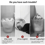 Stylish 15L Trash Bin with Elevated Legs – Odour-Sealing for Kitchen & Bathroom