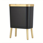 Stylish 15L Trash Bin with Elevated Legs – Odour-Sealing for Kitchen & Bathroom
