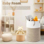 Foldable Cotton Storage Basket – Versatile and Stylish Organizer
