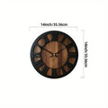 Classic Wooden Wall Clock with Roman Numerals