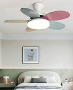 LED Ceiling Fan with Colorful Blades for Contemporary Spaces