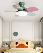 LED Ceiling Fan with Colorful Blades for Contemporary Spaces
