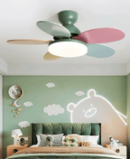 LED Ceiling Fan with Colorful Blades for Contemporary Spaces