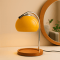 LED Light Table Lamp with Stained Glass Shade and Candle Warmer Base
